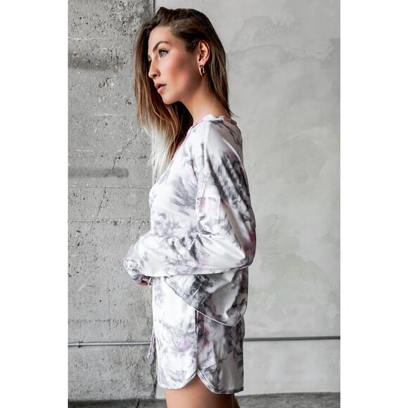 NWT - Pink Gray Tie Dye Plus Size Lounge Set - XL - Picture 4 of 6